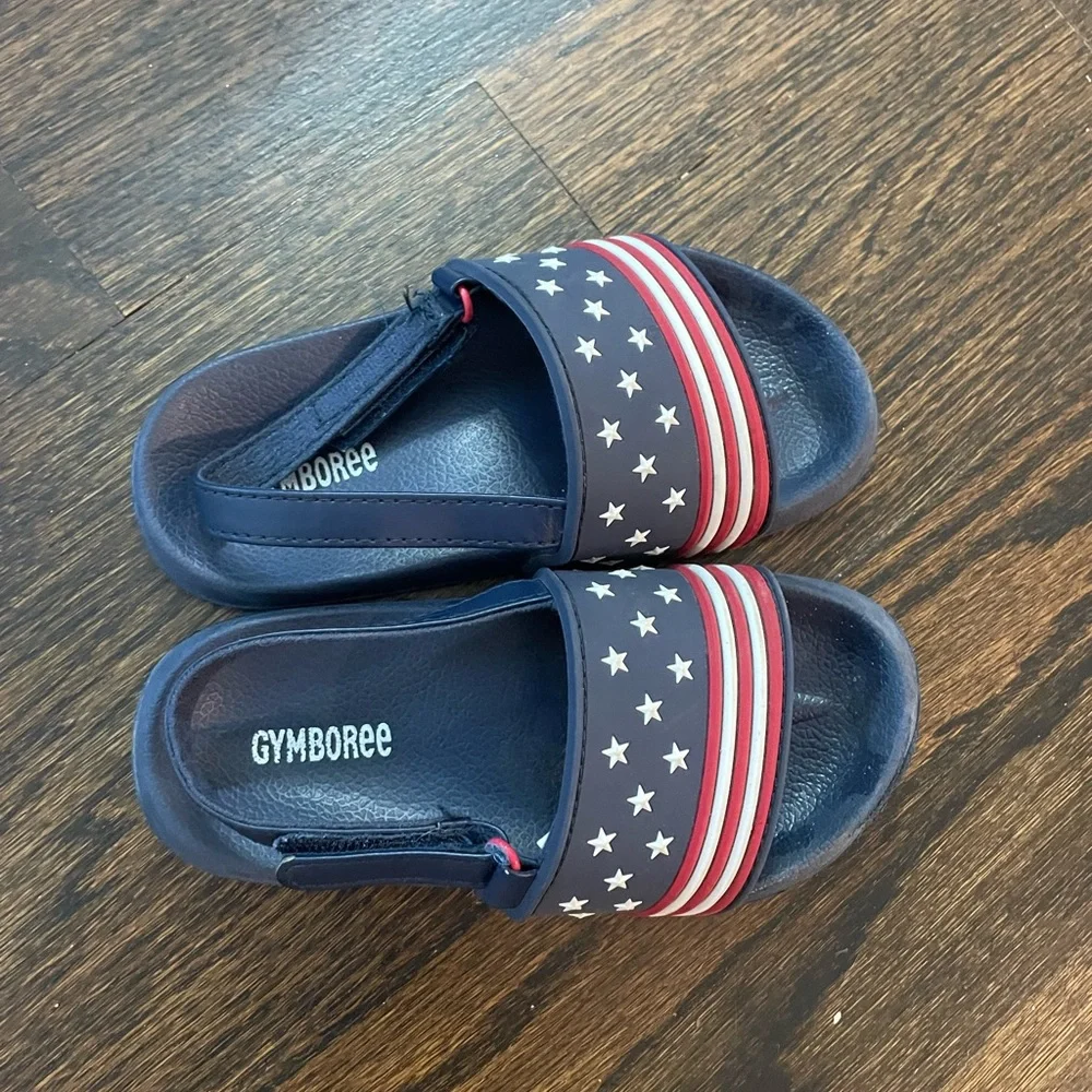 American Flag Slides with Back Strap